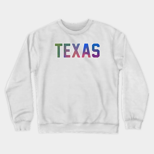 Texas Tie Dye Jersey Letter Crewneck Sweatshirt by maccm